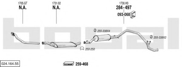BOSAL 024.164.55 Exhaust System